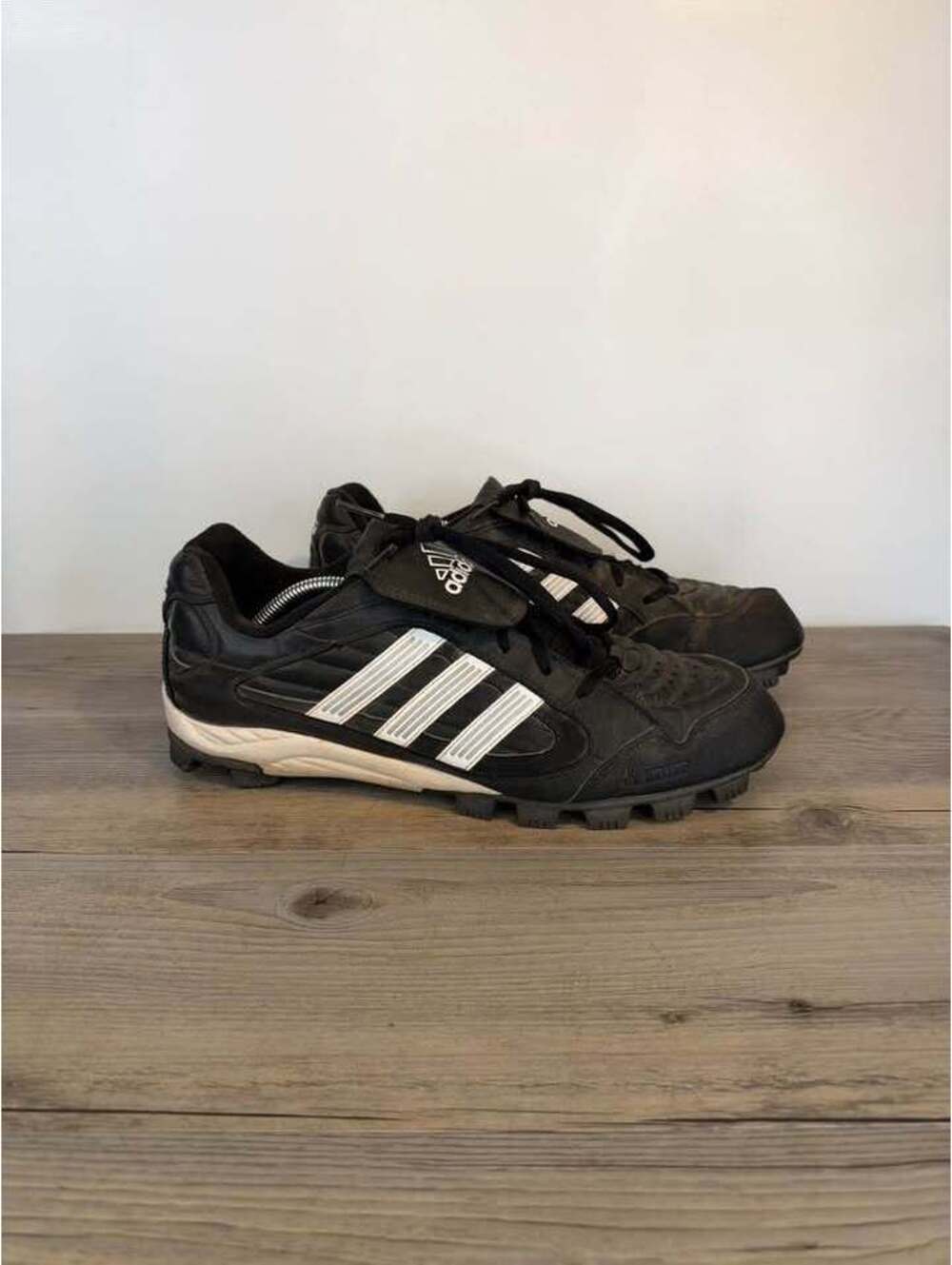 Adidas Black and White Cleats Men's Size 13